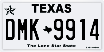 TX license plate DMK9914