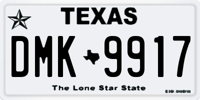 TX license plate DMK9917