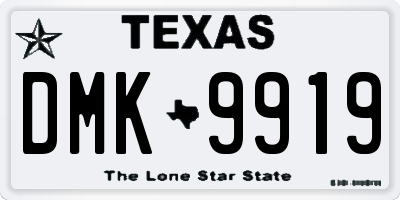 TX license plate DMK9919