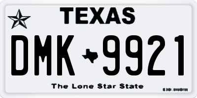 TX license plate DMK9921