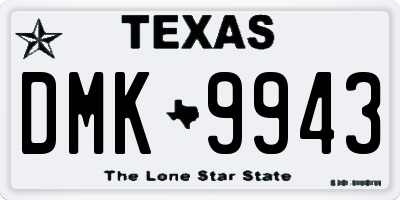 TX license plate DMK9943