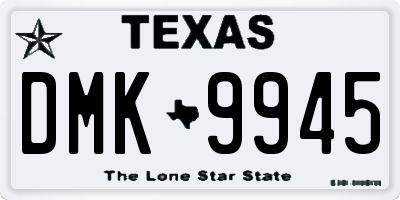 TX license plate DMK9945