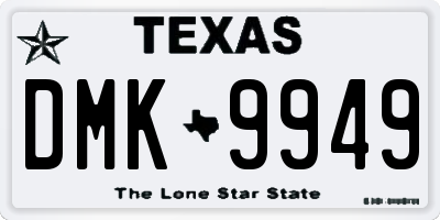 TX license plate DMK9949