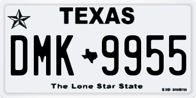 TX license plate DMK9955
