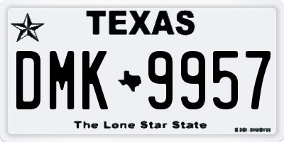TX license plate DMK9957