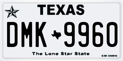 TX license plate DMK9960