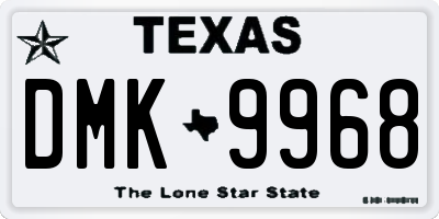 TX license plate DMK9968
