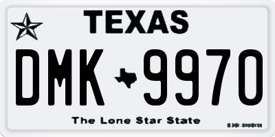 TX license plate DMK9970