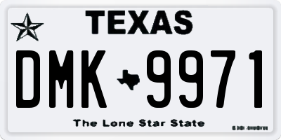 TX license plate DMK9971