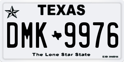 TX license plate DMK9976