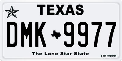 TX license plate DMK9977