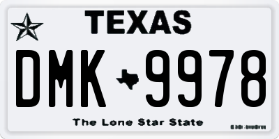 TX license plate DMK9978