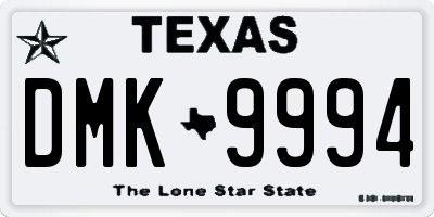 TX license plate DMK9994