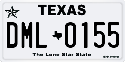 TX license plate DML0155