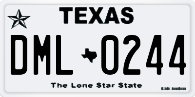 TX license plate DML0244