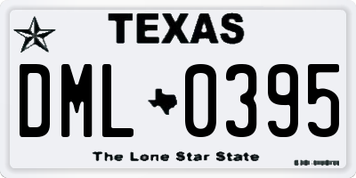 TX license plate DML0395
