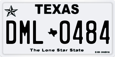 TX license plate DML0484