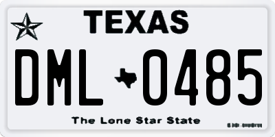 TX license plate DML0485