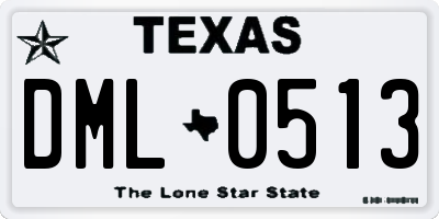 TX license plate DML0513