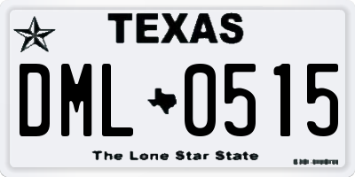 TX license plate DML0515