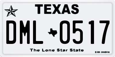 TX license plate DML0517