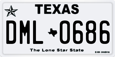 TX license plate DML0686