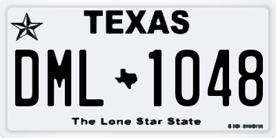 TX license plate DML1048