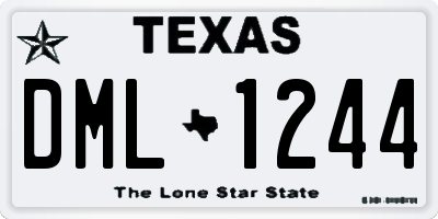 TX license plate DML1244