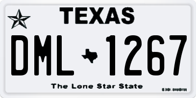 TX license plate DML1267