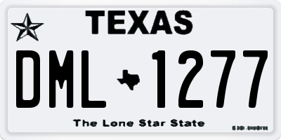 TX license plate DML1277
