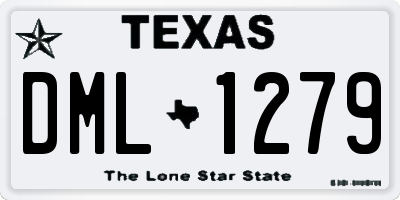 TX license plate DML1279