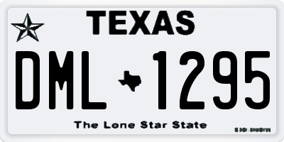 TX license plate DML1295
