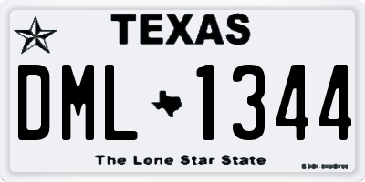 TX license plate DML1344
