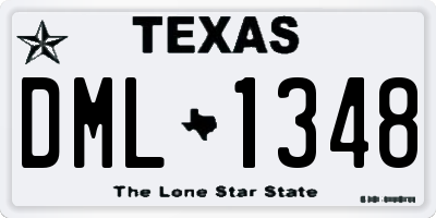 TX license plate DML1348