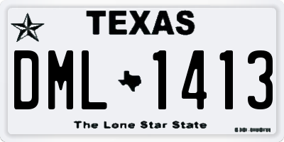TX license plate DML1413