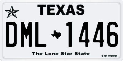 TX license plate DML1446