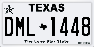 TX license plate DML1448