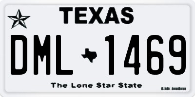 TX license plate DML1469