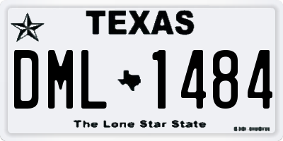 TX license plate DML1484