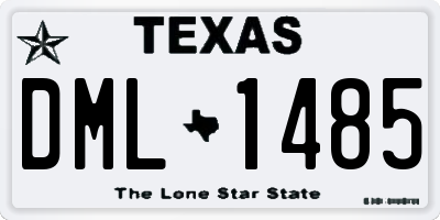 TX license plate DML1485