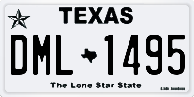TX license plate DML1495