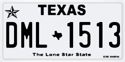 TX license plate DML1513