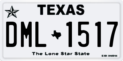 TX license plate DML1517