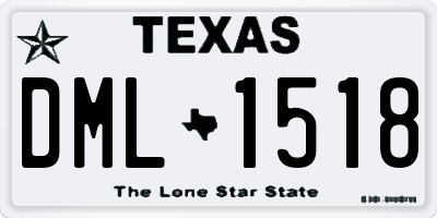 TX license plate DML1518