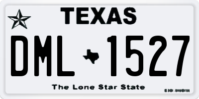 TX license plate DML1527