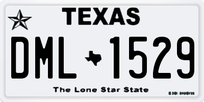 TX license plate DML1529