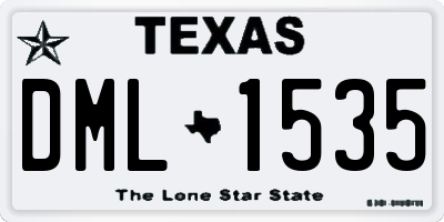 TX license plate DML1535