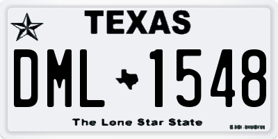 TX license plate DML1548