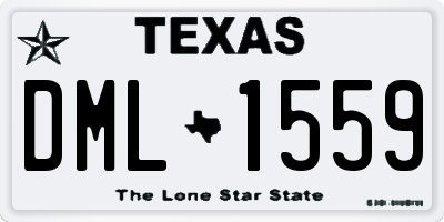 TX license plate DML1559