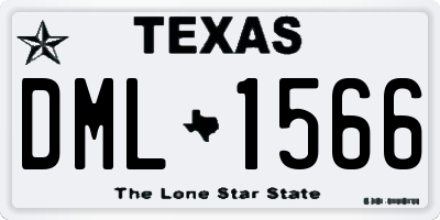 TX license plate DML1566